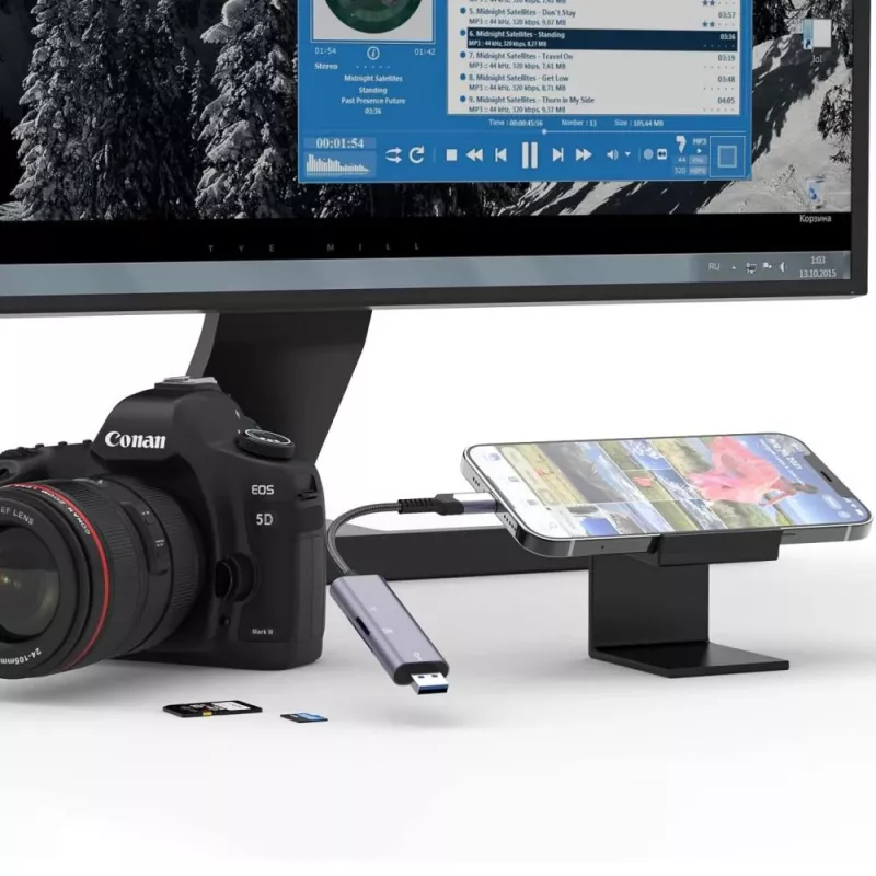 TECH-PROTECT ULTRABOOST Αναγνώστης καρτών SD & Micro SD Lightning & USB Γκρι