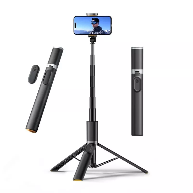 Tech-Protect L08S Selfie Stick Τρίποδο Μαύρο