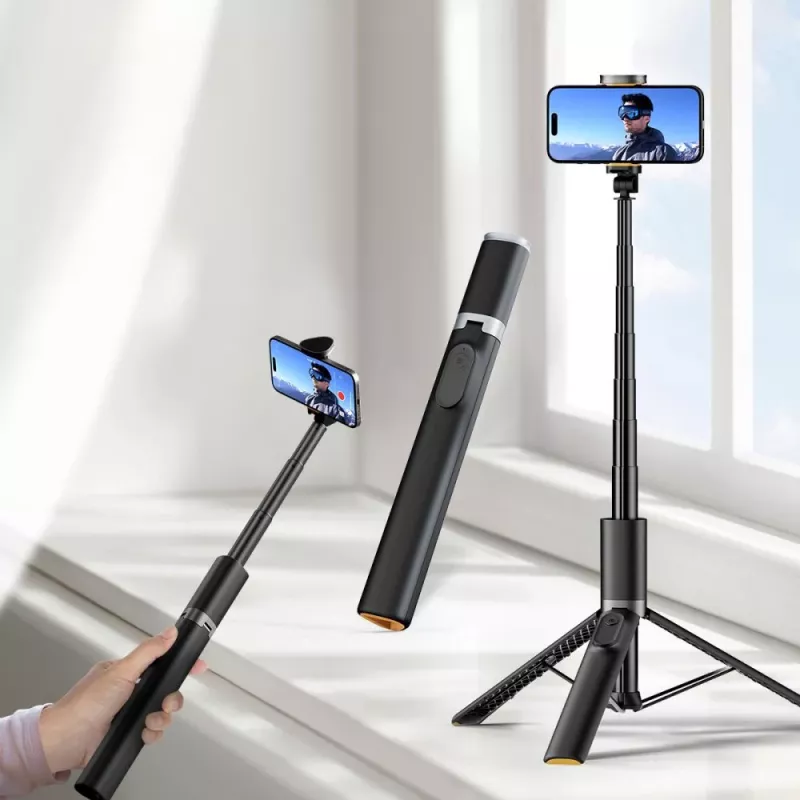 Tech-Protect L08S Selfie Stick Τρίποδο Μαύρο