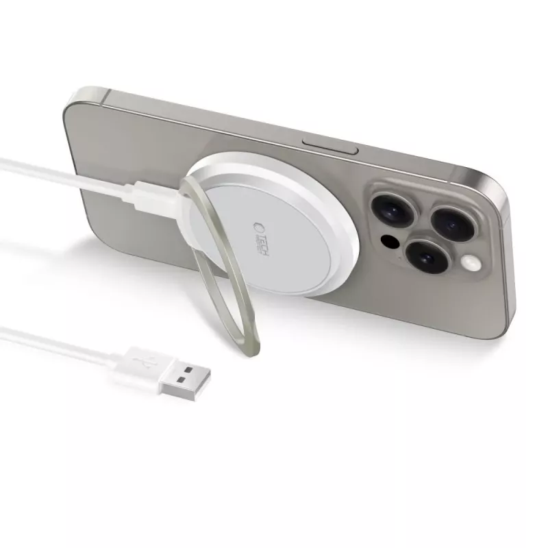 Tech-Protect QI15W-A33 MagSafe Ασύρματος Φορτιστής 15W Λευκό