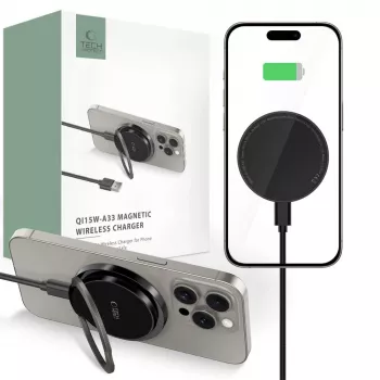 Tech-Protect QI15W-A33 MagSafe Ασύρματος Φορτιστής 15W Μαύρο