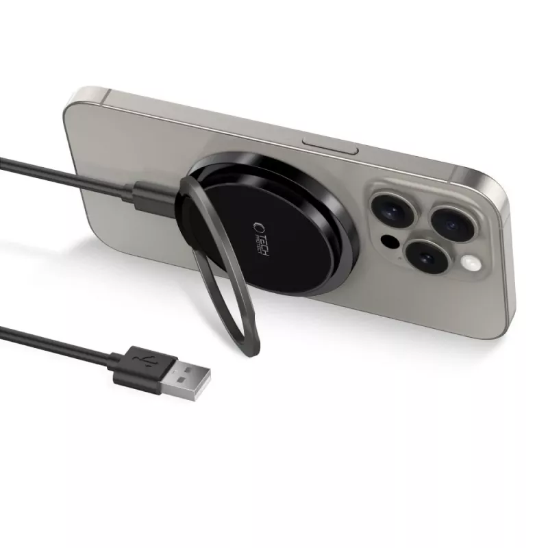 Tech-Protect QI15W-A33 MagSafe Ασύρματος Φορτιστής 15W Μαύρο