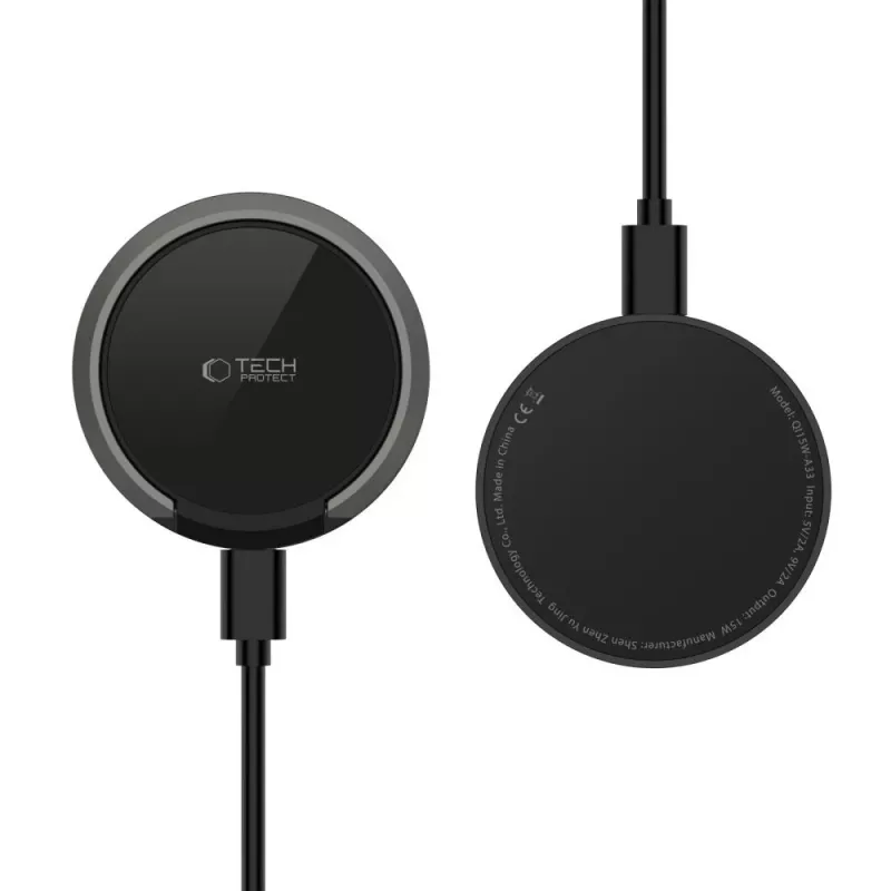 Tech-Protect QI15W-A33 MagSafe Ασύρματος Φορτιστής 15W Μαύρο