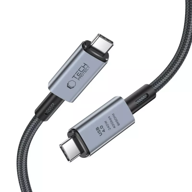 TECH-PROTECT ULTRABOOST MAX Καλώδιο USB 4.0 8K 40Gbps Type-C PD240W 100cm Γκρι