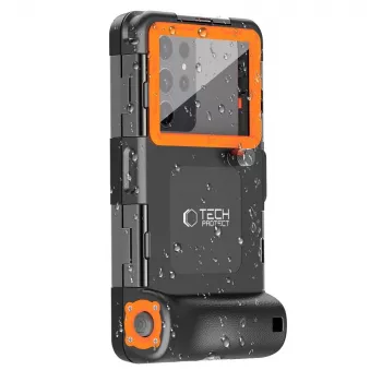 TECH-PROTECT IPX8 Universal Αδιάβροχη θήκη κατάδυσης Μαύρο/Πορτοκαλί