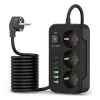 TECH-PROTECT PC3X6 Πολύπριζο 3 USB & 3 Type-C & 3 Πρίζες 200cm Μαύρο