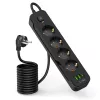TECH-PROTECT PCL4X3 Πολύπριζο Long 2 USB & 1 Type-C & 4 Πρίζες 200cm Μαύρο