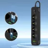 TECH-PROTECT PCL4X3 Πολύπριζο Long 2 USB & 1 Type-C & 4 Πρίζες 200cm Μαύρο