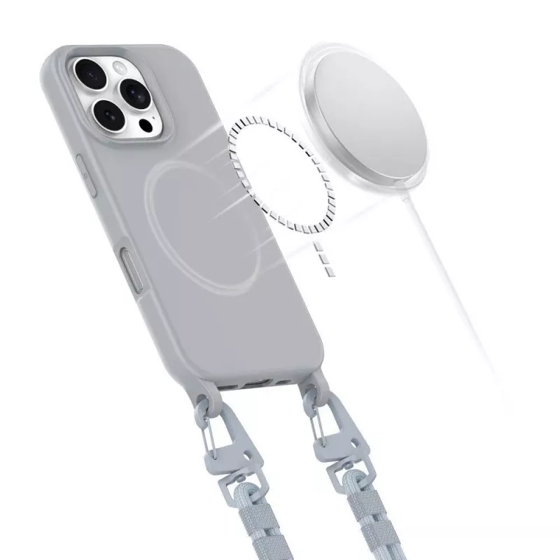 Tech-Protect Magnecklace MagSafe Λουράκι τηλεφώνου για iPhone 16 Pro Max Γκρι