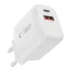 TECH-PROTECT NCA30 Φορτιστής δικτύου 2 θυρών PD 30W / QC3.0 + Καλώδιο USB-C Λευκό