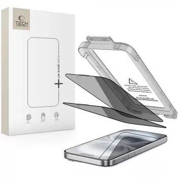TECH-PROTECT QUICK SET SPY+ Privacy Ενισχυμένο γυαλί προστασίας οθόνης 2 τεμ. για Apple iPhone 15 / iPhone 16