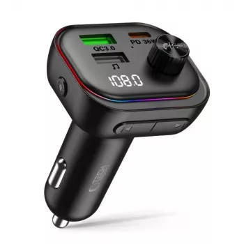 TECH-PROTECT CC07 Φορτιστής Αυτοκινήτου 3 Θυρών PD 54W + FM-Transmitter Bluetooth Μαύρο