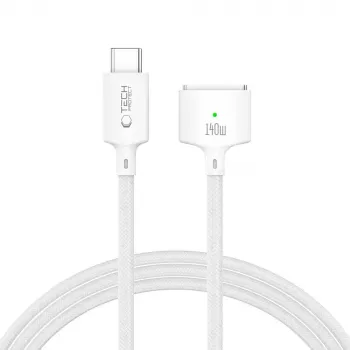 TECH-PROTECT MMC01 UltraBoost Magnetic Καλώδιο MacBook USB-C σε MagSafe 3 140W 200cm Λευκό