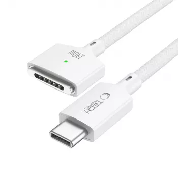 TECH-PROTECT MMC01 UltraBoost Magnetic Καλώδιο MacBook USB-C σε MagSafe 3 140W 200cm Λευκό