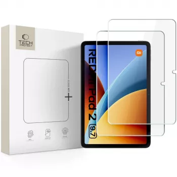 TECH-PROTECT Glass Fit+ Μεμβράνη Προστασίας Οθόνης από Γυαλί για Xiaomi Redmi Pad 2 9.7 - Συσκευασία 2 Τεμ. Διάφανο
