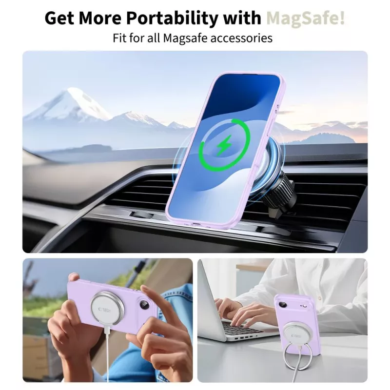 Tech-Protect Silicone MagSafe Θήκη για Apple iPhone 17 Air - Μοβ
