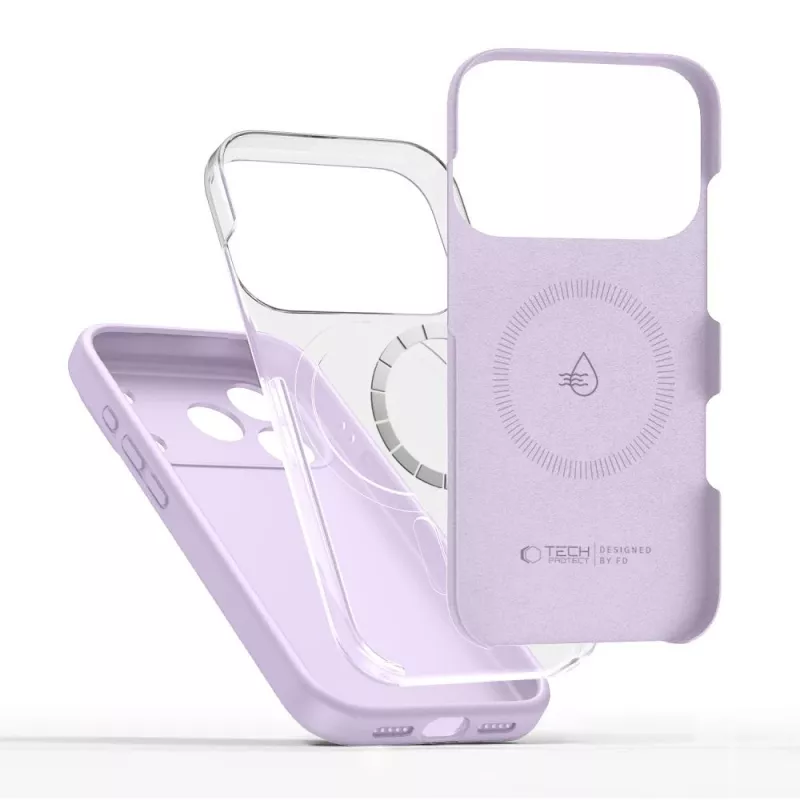 Tech-Protect Silicone MagSafe Θήκη για Apple iPhone 17 Pro Max - Μοβ