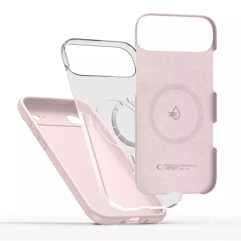 Tech-Protect Silicone MagSafe Θήκη για Apple iPhone 17 Air, Ροζ περλέ