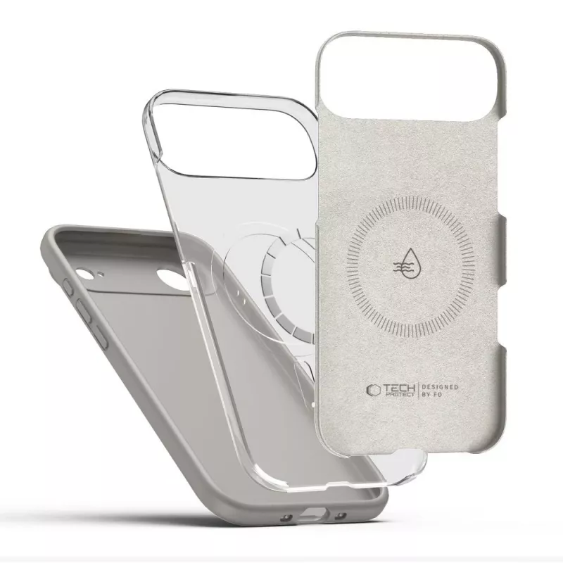 Tech-Protect Silicone MagSafe Θήκη για Apple iPhone 17 Air, Γκρι Πέτρας