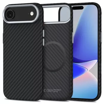 Tech-Protect Ion Carbon MagSafe Θήκη για iPhone 17 Air, Μαύρο/Ασημί