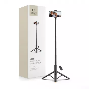 Tech-Protect L09S Selfie Stick & Τρίποδο Μαύρο