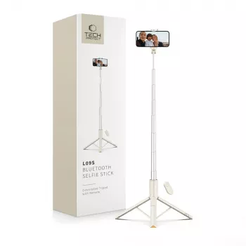 Tech-Protect L09S Selfie Stick Τρίποδο Μπεζ