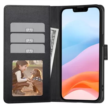 Tech-Protect θήκη πορτοφόλι για Xiaomi Redmi 15 4G / 5G, μαύρο