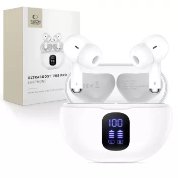 TECH-PROTECT ULTRABOOST TWS Earphone Pro G2 λευκό