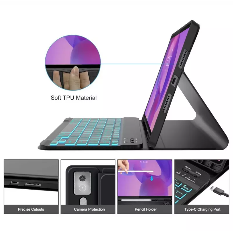 Tech-Protect SC Pen + Keyboard για Lenovo Idea Tab Pro / Pro MT 12.7 TB-373 μαύρο