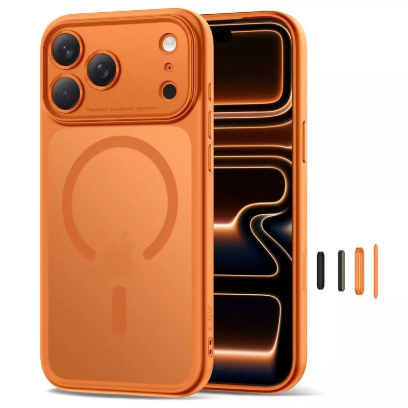 TECH-PROTECT MagPeak MagSafe πίσω κάλυμμα θήκης για Apple iPhone 17 Pro Max, ματ, Cosmic Orange