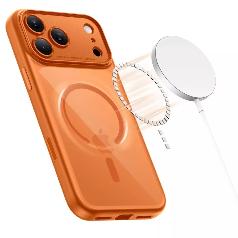 TECH-PROTECT MAGPEAK MAGSAFE CC IPHONE 17 PRO Cosmic Orange/διάφανο