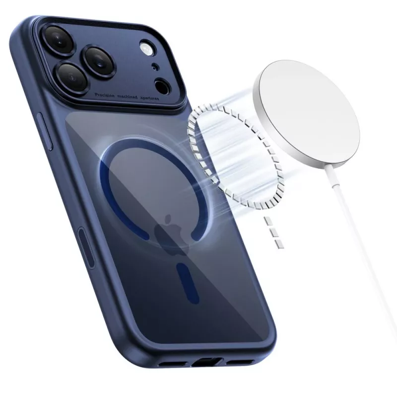 TECH-PROTECT MAGPEAK MAGSAFE CC IPHONE 17 PRO MAX Deep Blue/διάφανο