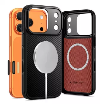 TECH-PROTECT KEVLAR ARAMID CC MAGSAFE IPHONE 17 PRO MAX μαύρο