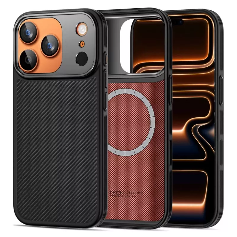 TECH-PROTECT KEVLAR ARAMID CC MAGSAFE IPHONE 17 PRO MAX μαύρο