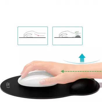 TECH-PROTECT A200 mouse pad με υποστήριξη καρπού gel 25 x 22,5 cm μαύρο