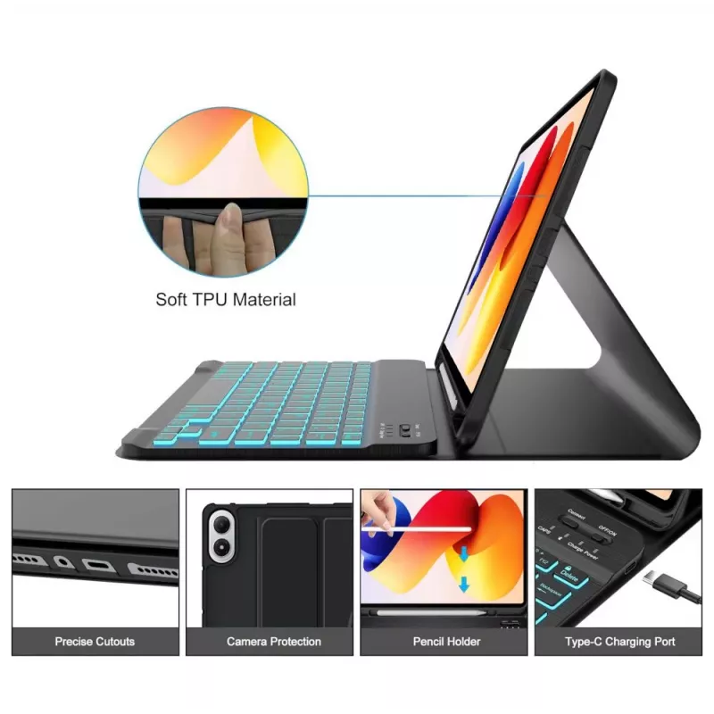 Tech-Protect SC PEN + KB για Xiaomi Poco Pad M1 / Redmi Pad 2 Pro 12.1 μαύρο