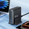 TECH-PROTECT DC160W-GAN Επιτραπέζιος Φορτιστής 6 Θυρών PD 160W / QC3.0 Μαύρο