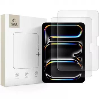 TECH-PROTECT Glass Fit+ 2 τεμ. Panzerglas προστασία οθόνης για iPad Pro 11 ιντσών 5./6. γενιάς (2021-2022) & M4 (2024) διαφανές