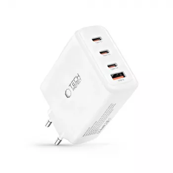 TECH-PROTECT NC120W-GAN Φορτιστής Δικτύου 4 Θυρών PD 120W / QC3.0 Λευκό