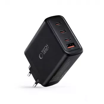 TECH-PROTECT NC140W-GAN Φορτιστής Δικτύου 4 Θυρών PD 140W / QC3.0 Μαύρο