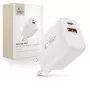 TECH-PROTECT NCA45W-GAN Φορτιστής Δικτύου 2 Θυρών PD 45W / QC3.0 Λευκό