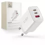 TECH-PROTECT NCA65W-GAN Φορτιστής Δικτύου 3 Θυρών PD 65W / QC3.0 Λευκό