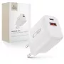 TECH-PROTECT NCA65W-GAN Φορτιστής Δικτύου 2 Θυρών PD 65W / QC3.0 Λευκό