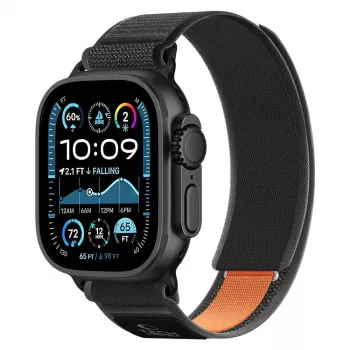 TECH-PROTECT NYLON ELITE Apple Watch 8 / 9 / 10 / 11 / SE / Ultra (44 / 45 / 46 / 49 mm) Μαύρο/Πορτοκαλί
