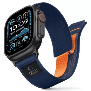 TECH-PROTECT NYLON ELITE APPLE WATCH 8 / 9 / 10 / 11 / SE / ULTRA (44 / 45 / 46 / 49 MM) NAVY/Πορτοκαλί