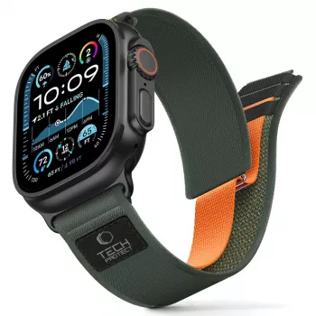 TECH-PROTECT NYLON ELITE APPLE WATCH 8 / 9 / 10 / 11 / SE / ULTRA (44 / 45 / 46 / 49 MM) Πράσινο/Πορτοκαλί