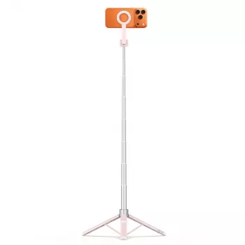 TECH-PROTECT L10S MagSafe Bluetooth Selfie Stick Τρίποδο Ροζ/Γκρι
