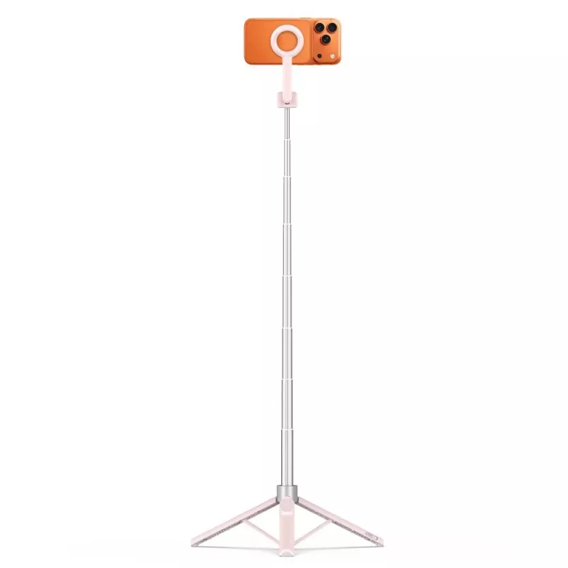 TECH-PROTECT L10S MagSafe Bluetooth Selfie Stick Τρίποδο Ροζ/Γκρι