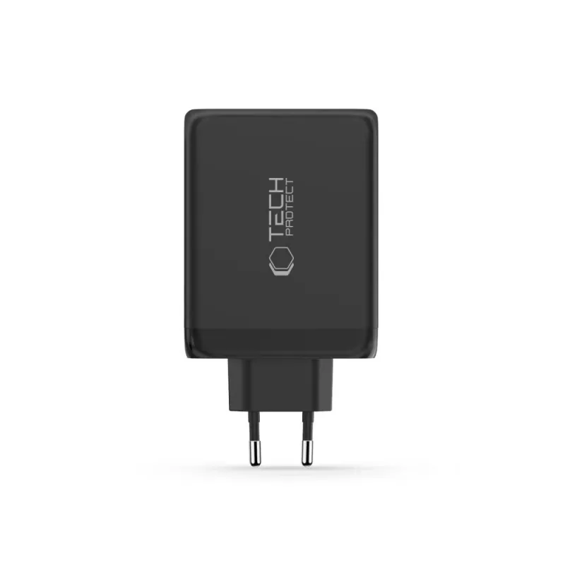 TECH-PROTECT NC200W-GAN Φορτιστής Δικτύου 4 Θυρών PD 200W / QC3.0 Μαύρο