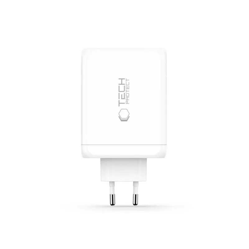 TECH-PROTECT NC200W-GAN Φορτιστής Δικτύου 4 Θυρών PD 200W / QC3.0 Λευκό